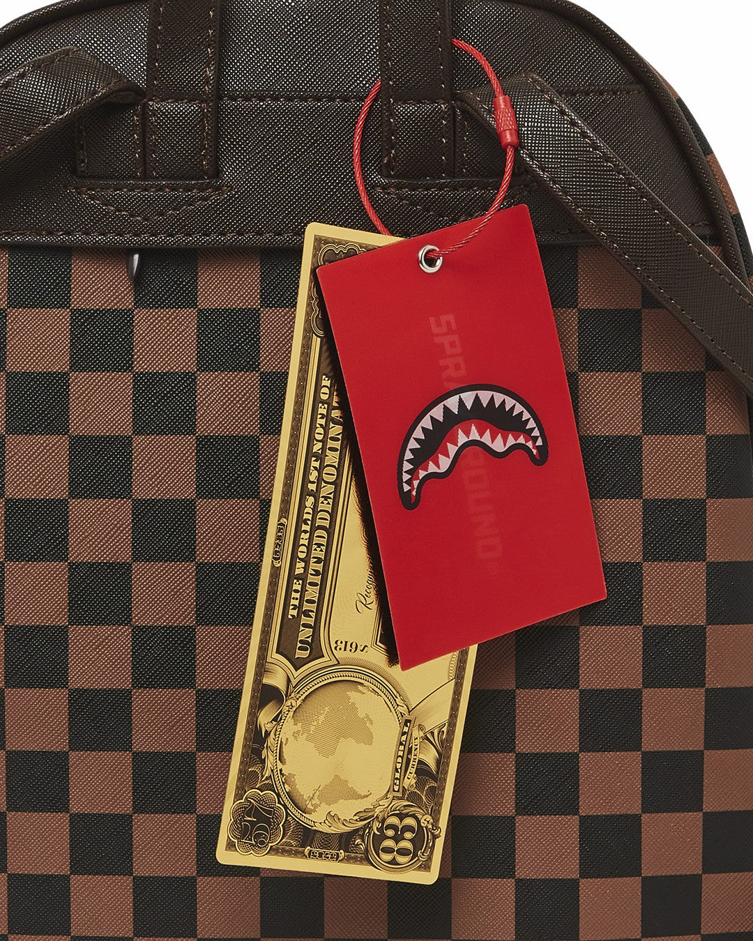 EXTERIOR GOLD ZIP POCKET SHARKS IN PARIS SAVAGE BACKPACK