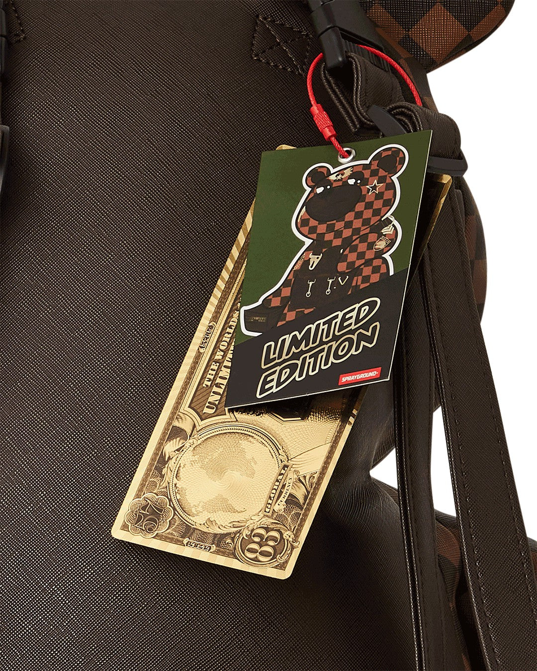 CHECKMATE ROYALE MONEYBEAR TEDDYBEAR BACKPACK