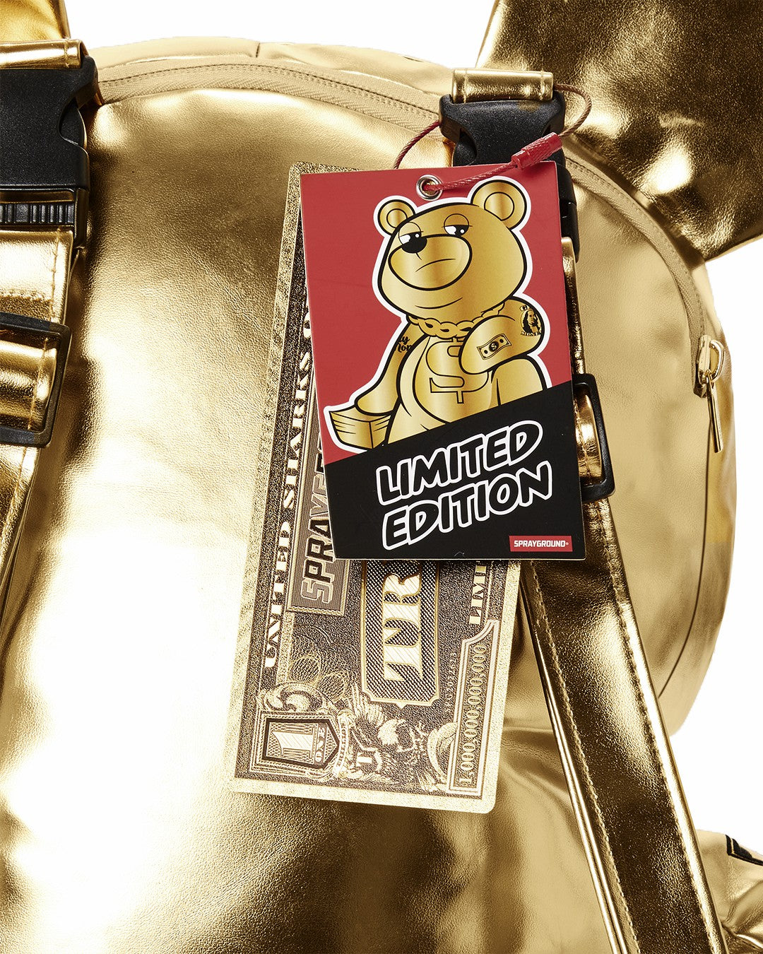 GOLD RUSH MONEYBEAR TEDDYBEAR BACKPACK