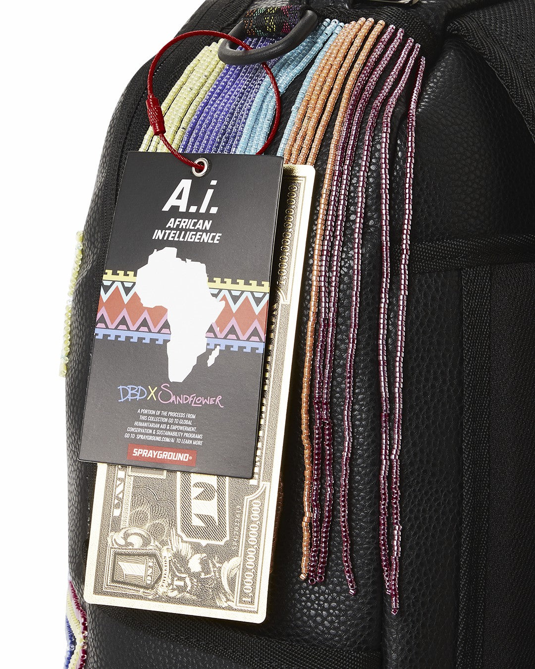 STAR RACER A.I.7 SANDFLOWER COLLAB BEADED BACKPACK