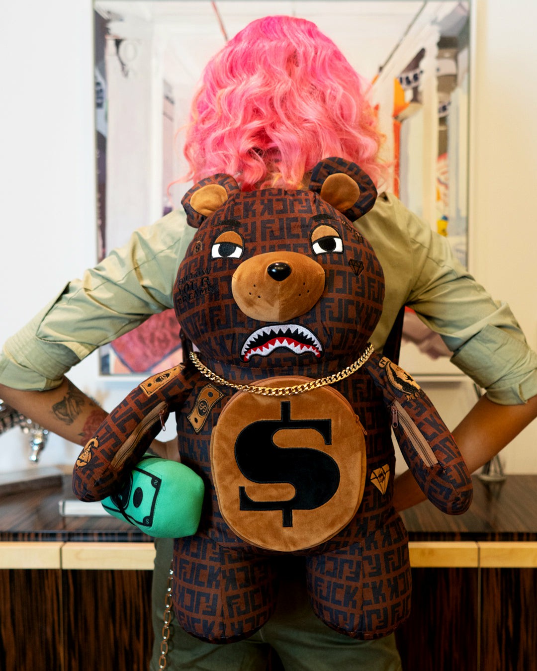 OFFENDED MONEYBEAR TEDDYBEAR BACKPACK