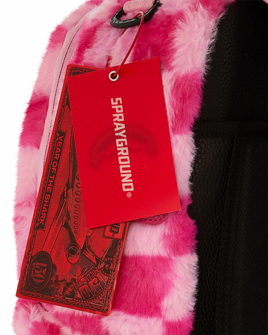 FURZILLA SHARK (PINK CHECK) BACKPACK