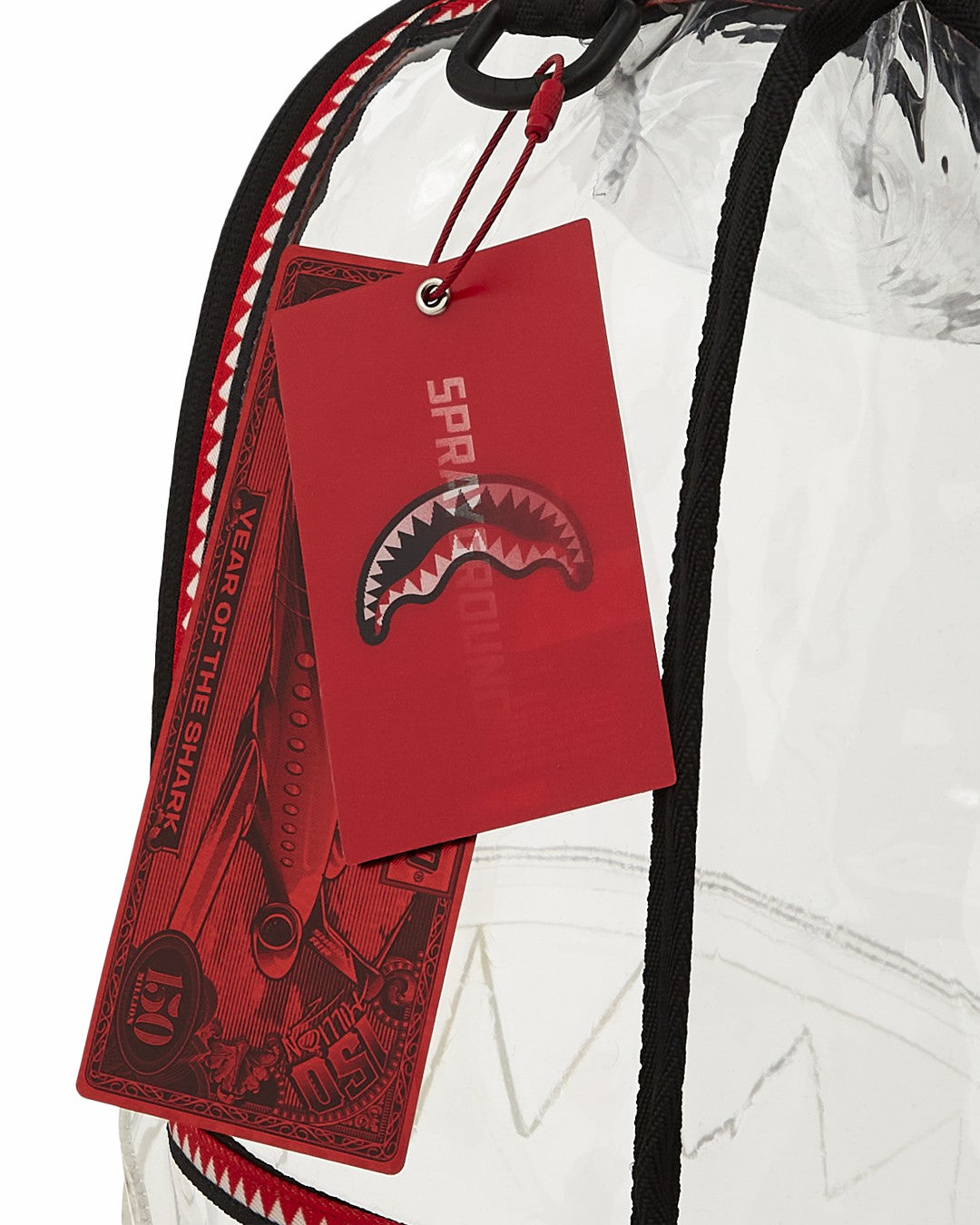 100% CLEAR BACKPACK SHARK