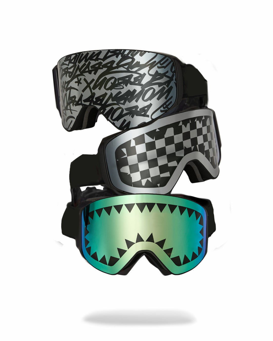 THE STREET MOUNTAIN SKI GOGGLES (INTERCHANGEABLE 3 LENSES)
