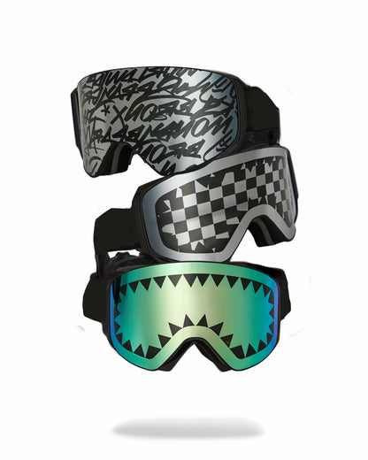 THE STREET MOUNTAIN SKI GOGGLES (INTERCHANGEABLE 3 LENSES)