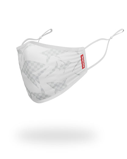 SHARK CHECK (WHITE) FACE MASK