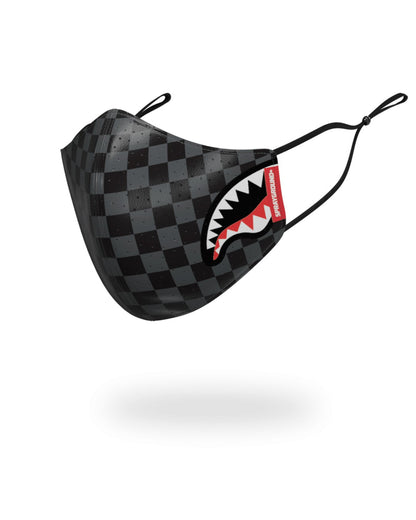 SHARKS IN PARIS (GRAY) VEGAN LEATHER FACE MASK