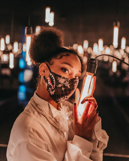 SHARKFLOWER VEGAN LEATHER FACE MASK