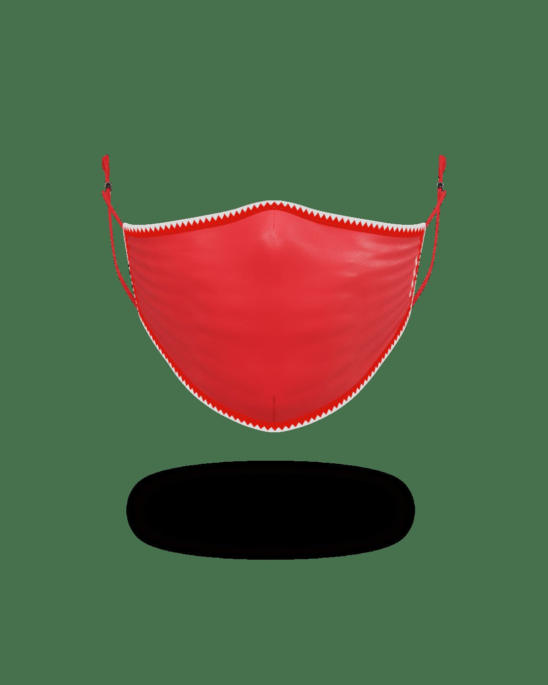 ADULT VERTICAL SHARK (RED) FORM-FITTING FACE MASK