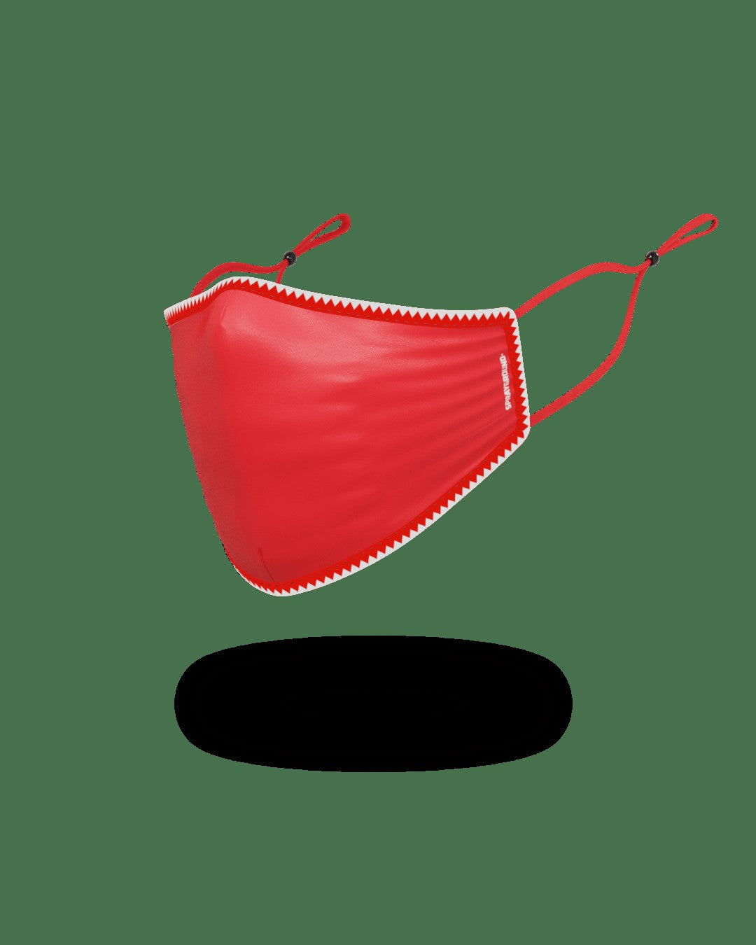 ADULT VERTICAL SHARK (RED) FORM-FITTING FACE MASK