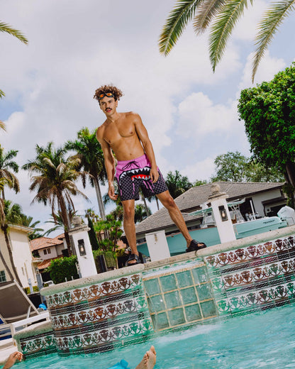 OCEAN DRIP CHECK SWIM SHORT