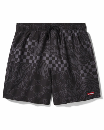 3AM CHECK SWIM SHORTS