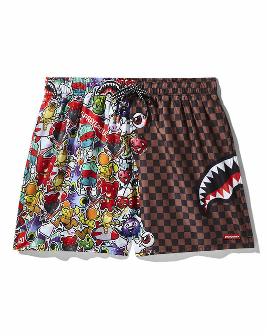 STICKER CREW SWIM SHORTS