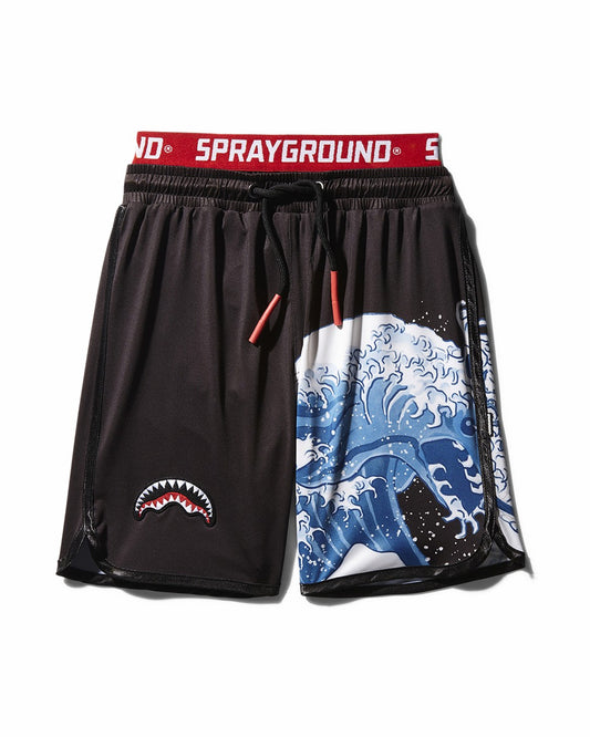KIDS JAPAN WAVE SWIM TRUNKS (BLACK)