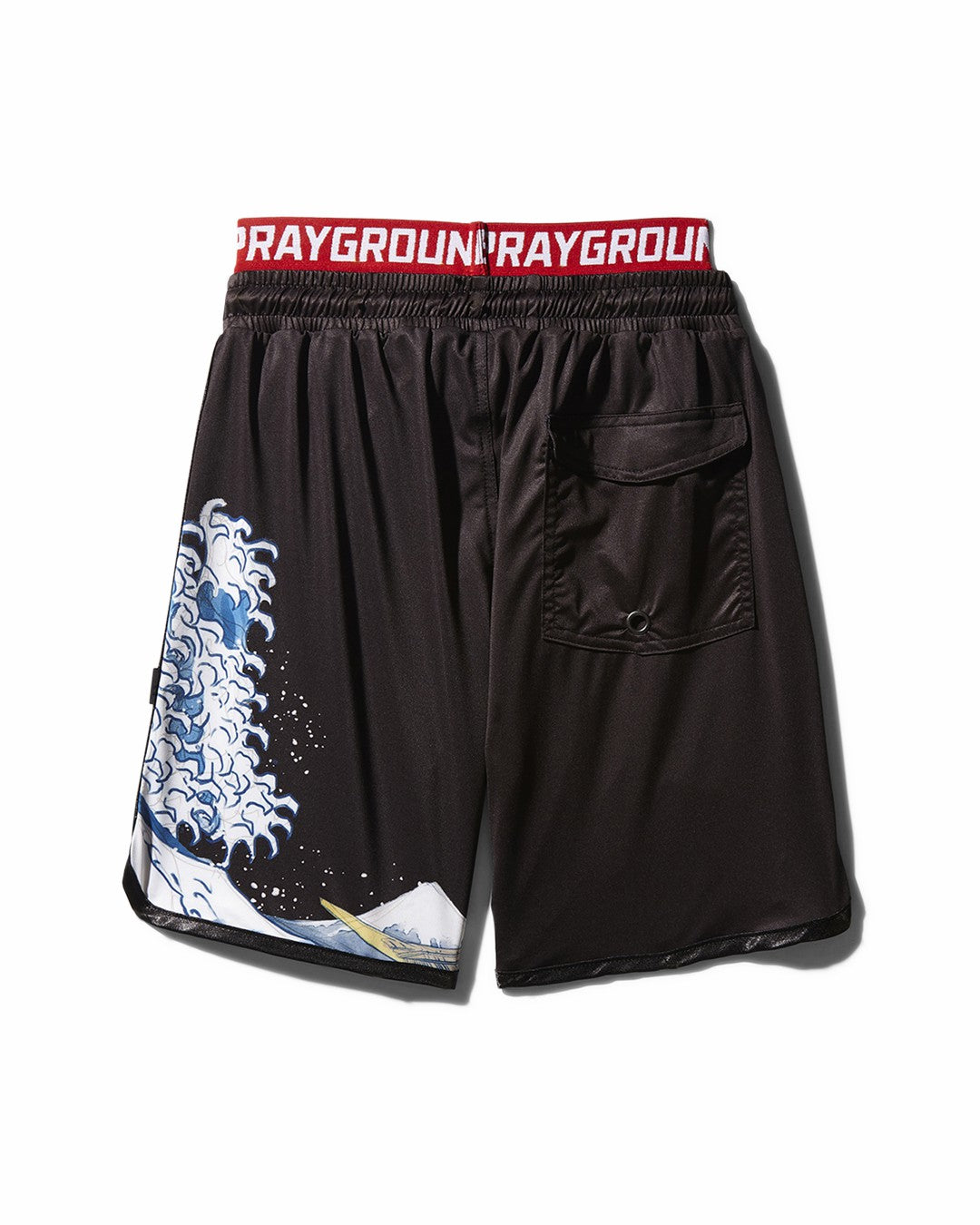 KIDS JAPAN WAVE SWIM TRUNKS (BLACK)