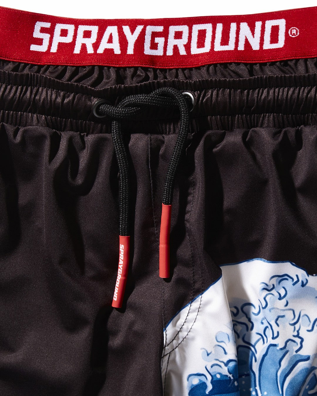 KIDS JAPAN WAVE SWIM TRUNKS (BLACK)