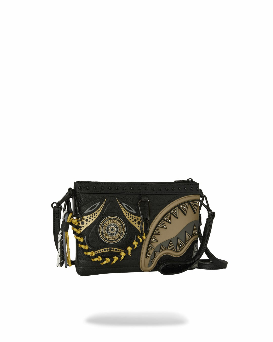 A.I. AFRICAN INTELLIGENCE SHARKS OF THE GOLD OCEAN CROSSOVER CLUTCH -