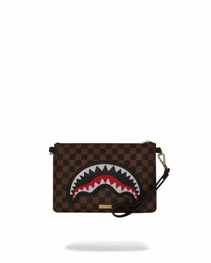 SAWTOOTH SHARKS IN PARIS CROSSOVER CLUTCH