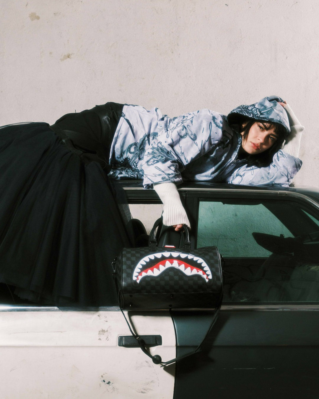 SHARKS IN PARIS HYPER PUFF MINI DUFFLE