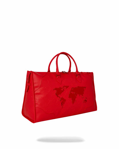 JAMES FIRST CLASS RUBY RED PYRAMID LARGE DUFFLE