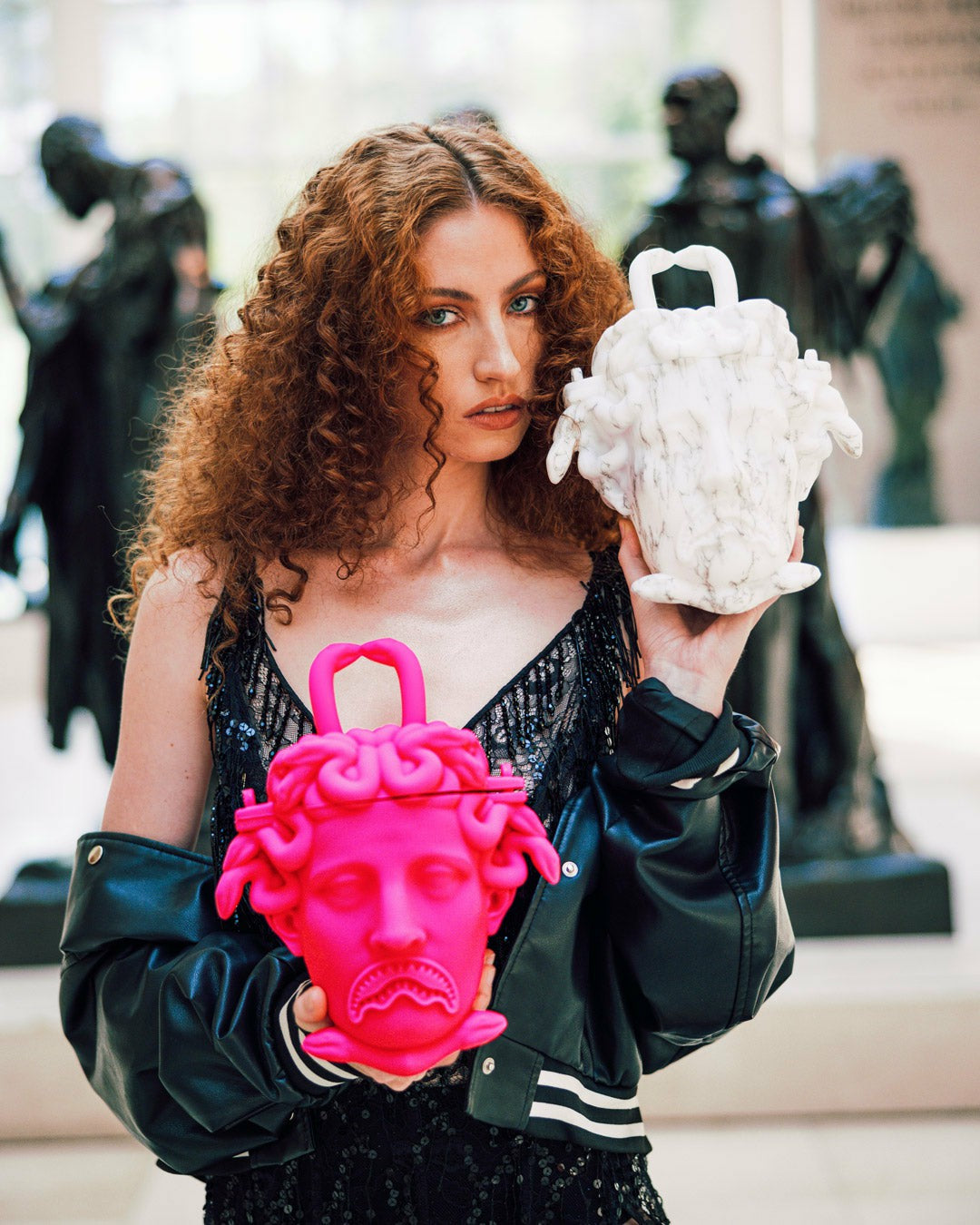 THE MET CANOVA MEDUSA HANDBAG (PINK)