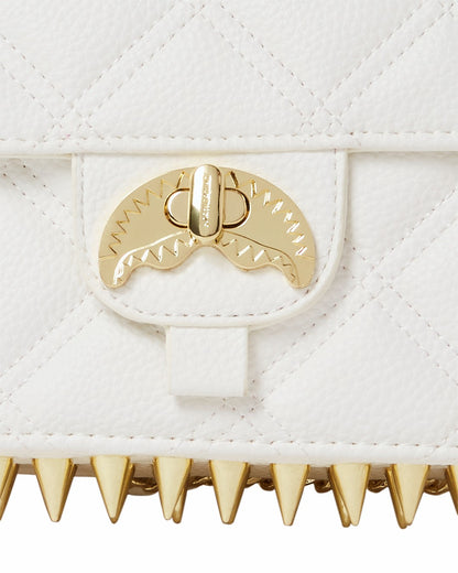 RIVIERA LE BLANC GOLD CHAIN SHARK HANDBAG