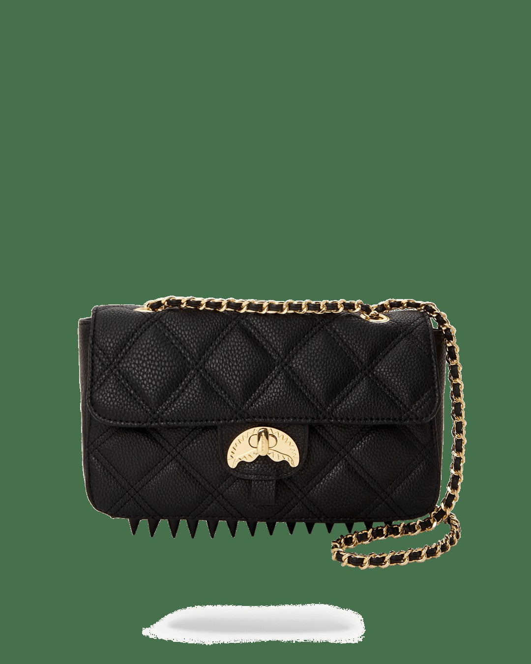 NOIR QUILT GOLD CHAIN SHARK HANDBAG