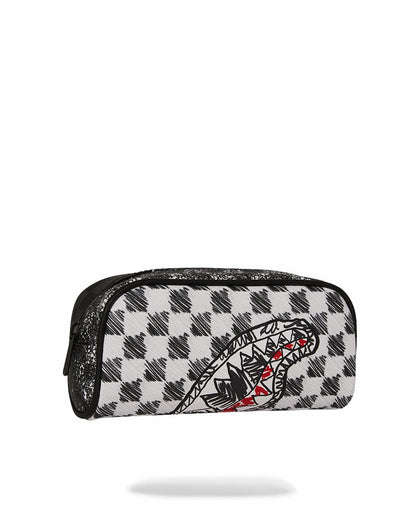 SCRIBBLE DRIBBLE CHECK POUCH