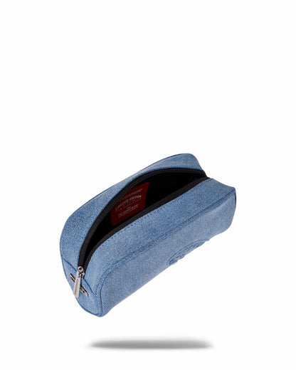 STONE WASHED SHARK PENCIL POUCH