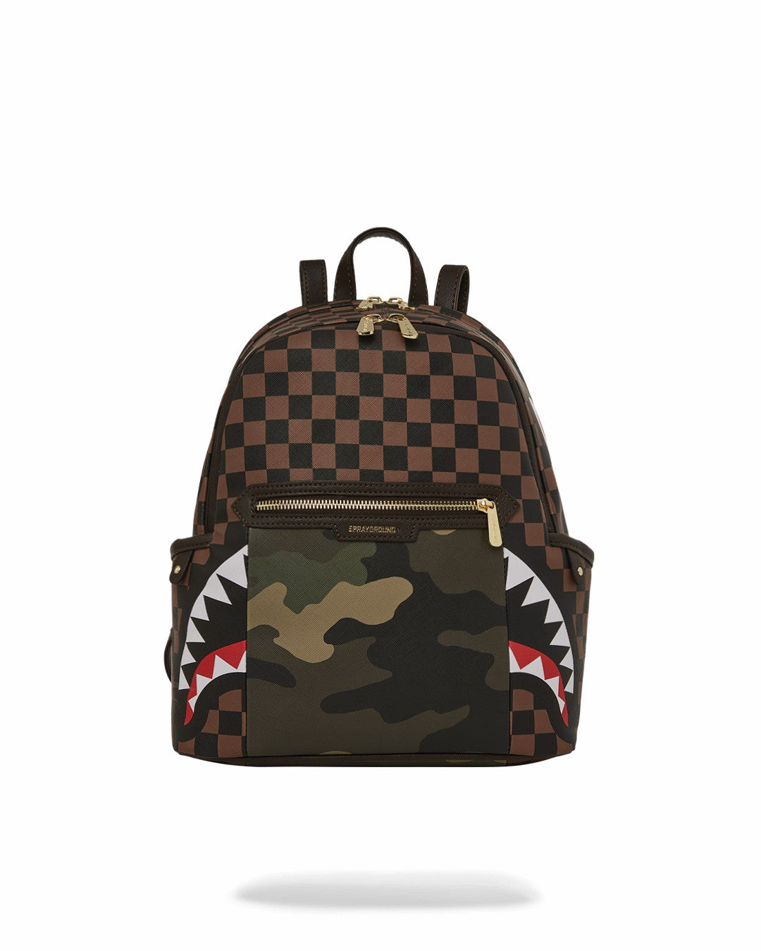 EXTERIOR GOLD ZIP POCKET SHARKS IN PARIS SAVAGE BACKPACK