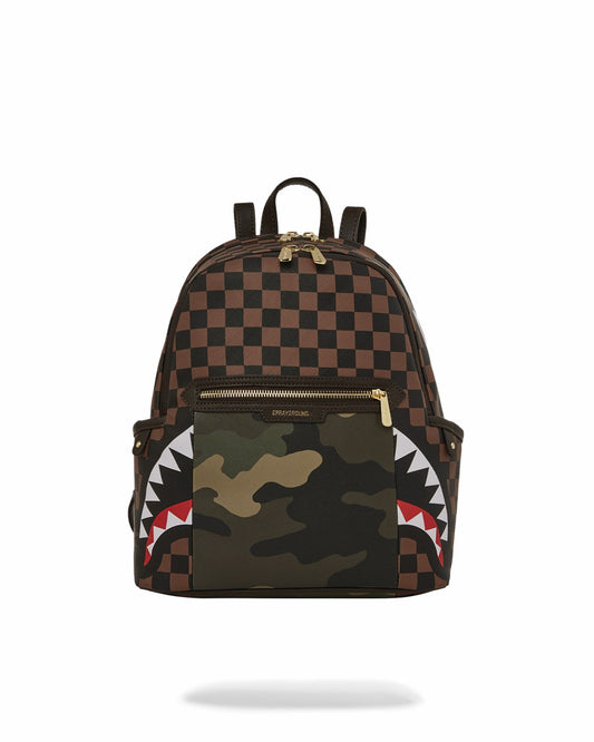 EXTERIOR GOLD ZIP POCKET SHARKS IN PARIS SAVAGE BACKPACK
