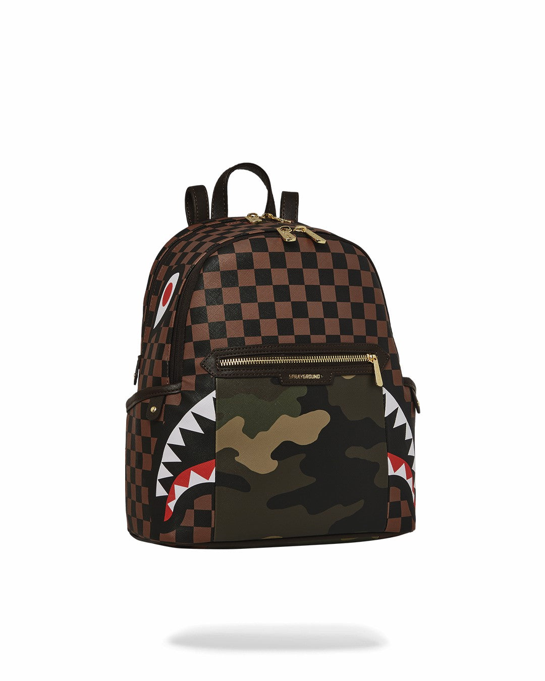 EXTERIOR GOLD ZIP POCKET SHARKS IN PARIS SAVAGE BACKPACK
