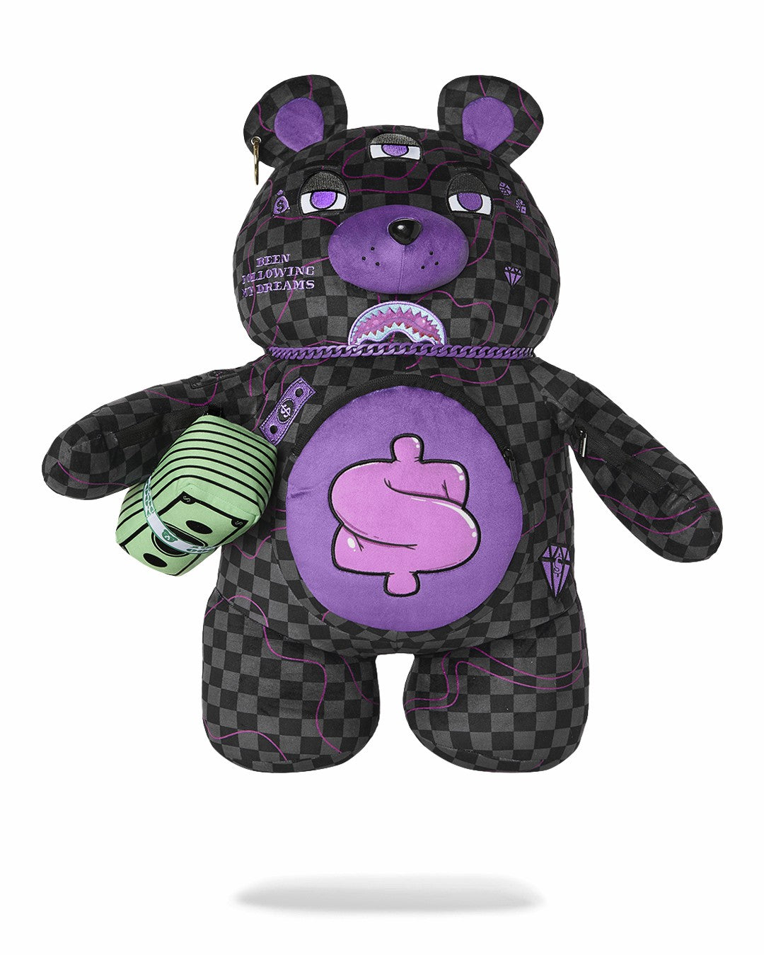 PURPLE SLIME SHARK MONEYBEAR BACKPACK