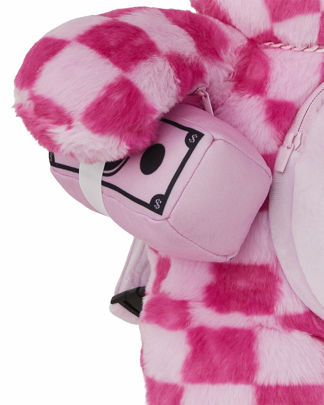 FURZILLA SHARK (PINK CHECK) MONEYBEAR BACKPACK