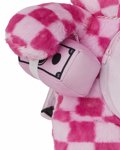 FURZILLA SHARK (PINK CHECK) MONEYBEAR BACKPACK