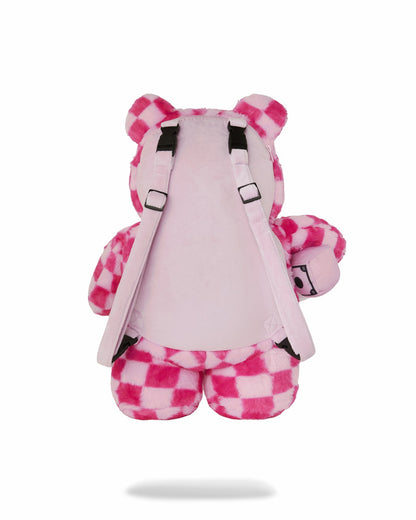 FURZILLA SHARK (PINK CHECK) MONEYBEAR BACKPACK