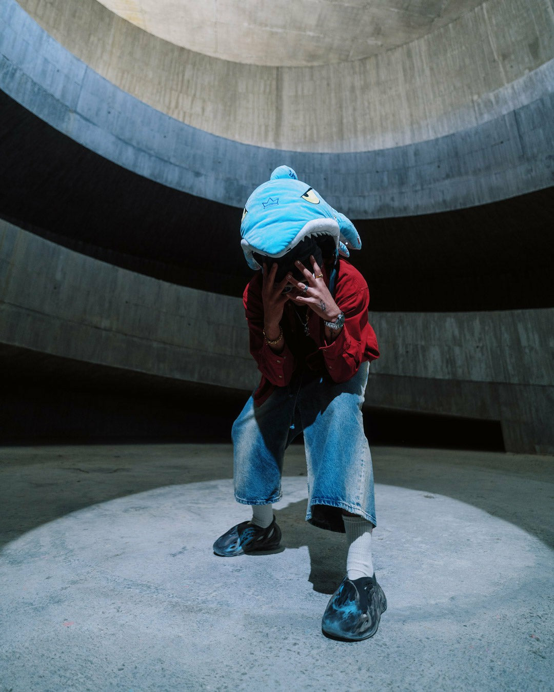STUFFED SAVAGE HOODY BACKPACK SHARK