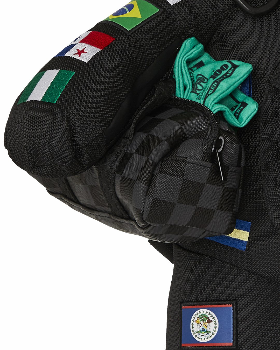 JAMES FIRST CLASS GLOBAL FLAGS MONEYBEAR BACKPACK