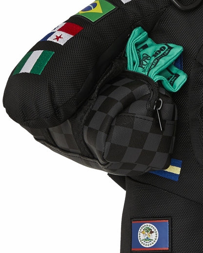 JAMES FIRST CLASS GLOBAL FLAGS MONEYBEAR BACKPACK