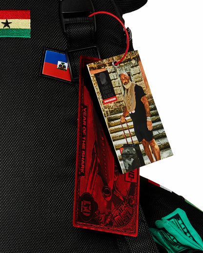 JAMES FIRST CLASS GLOBAL FLAGS MONEYBEAR BACKPACK