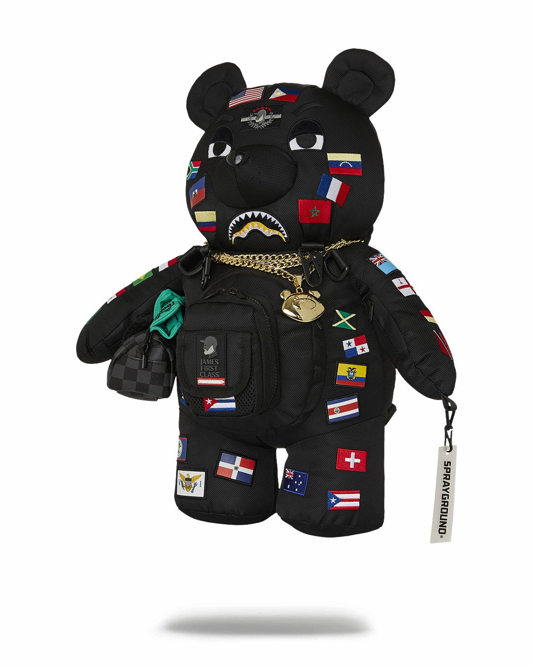 JAMES FIRST CLASS GLOBAL FLAGS MONEYBEAR BACKPACK