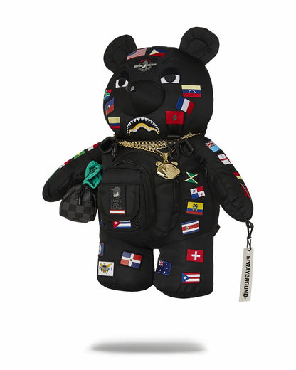 JAMES FIRST CLASS GLOBAL FLAGS MONEYBEAR BACKPACK