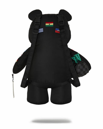 JAMES FIRST CLASS GLOBAL FLAGS MONEYBEAR BACKPACK
