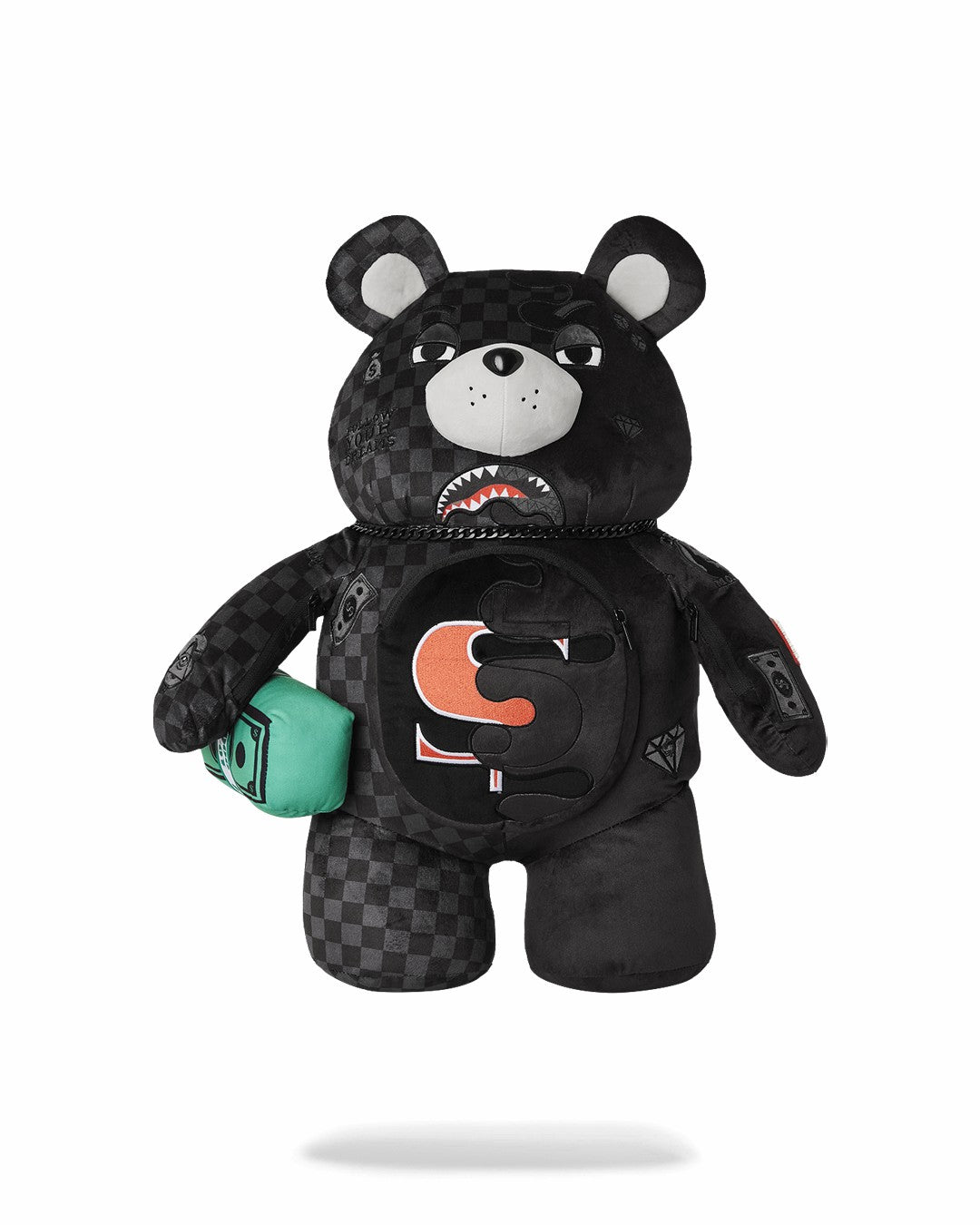 SPEED SHARK SIDE SWIPE MONEYBEAR TEDDY BEAR BACKPACK