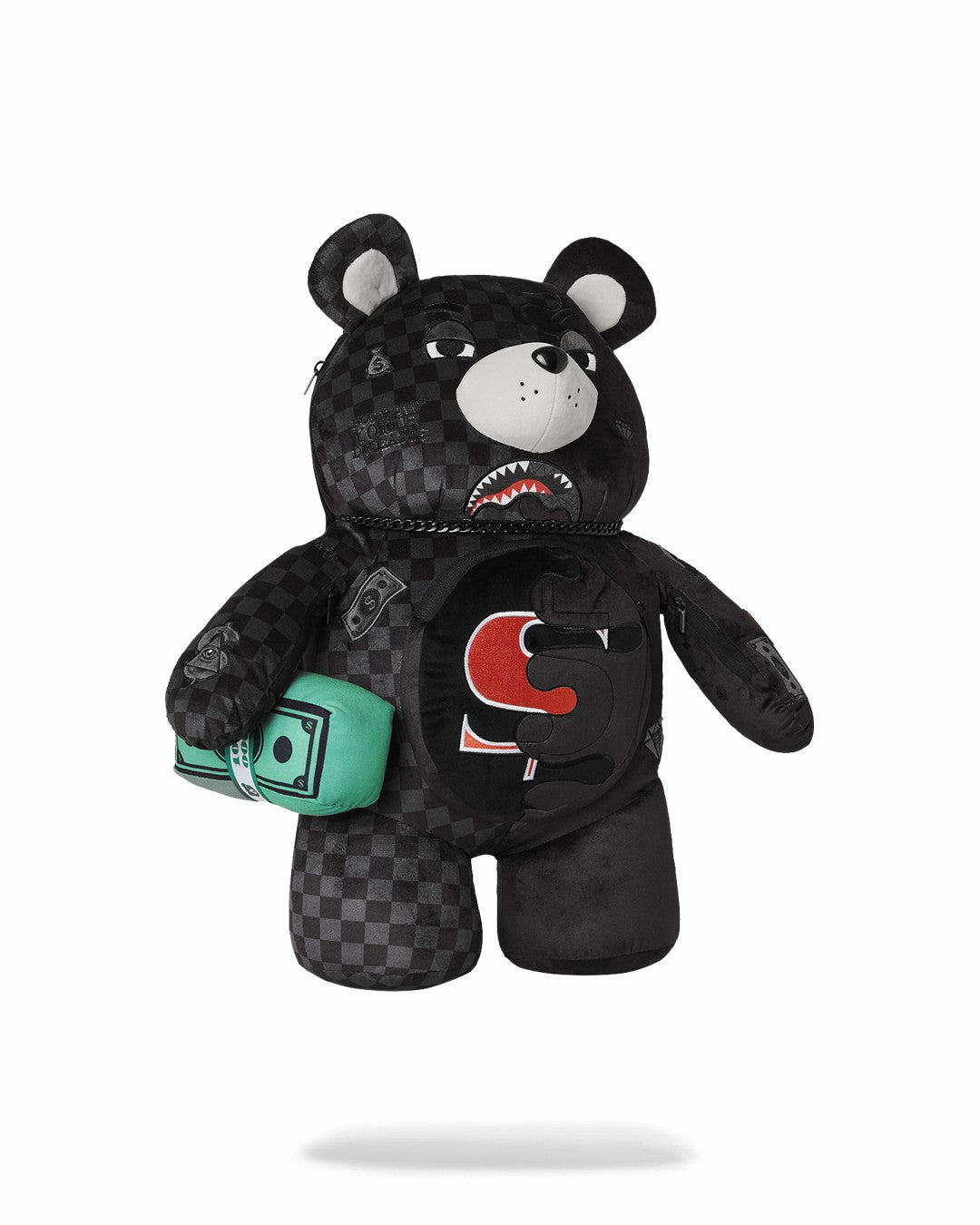 SPEED SHARK SIDE SWIPE MONEYBEAR TEDDY BEAR BACKPACK