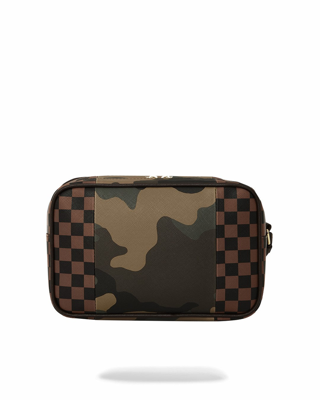 EXTERIOR GOLD ZIP POCKET SHARKS IN PARIS TOILETRY BRICKSIDE BAG