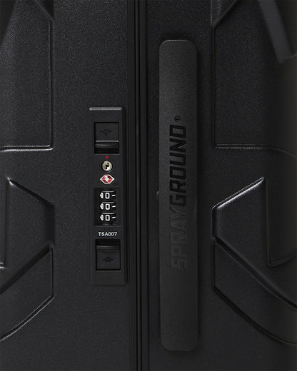 THE JOURNEY BEGINS SHARKITECTURE CARRY-ON LUGGAGE BLACK WITH EXTRA STI