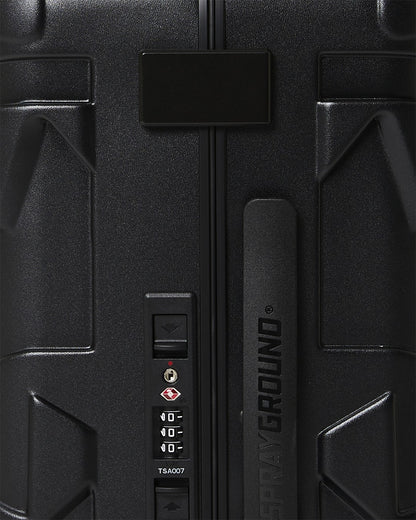 THE JOURNEY BEGINS SHARKITECTURE CARRY-ON LUGGAGE BLACK WITH EXTRA STI