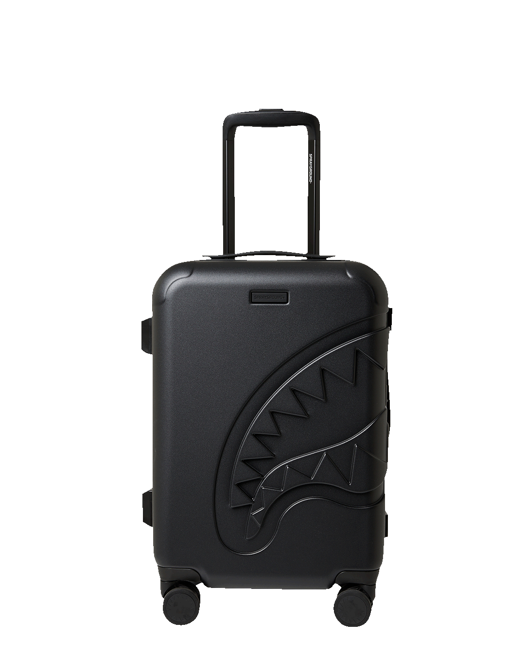 THE JOURNEY BEGINS SHARKITECTURE CARRY-ON LUGGAGE BLACK WITH EXTRA STI