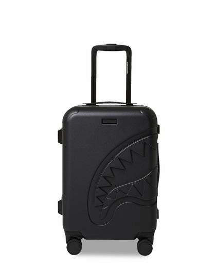 THE JOURNEY BEGINS SHARKITECTURE CARRY-ON LUGGAGE BLACK WITH EXTRA STI